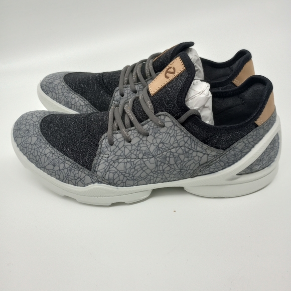 Ecco Biom Street Lace Sneakers in Titanium Black - Picture 4 of 6